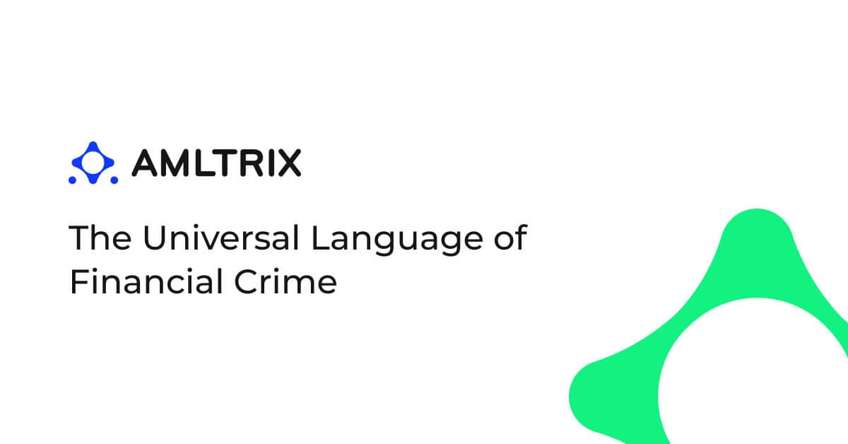 AMLTRIX financial crime detection platform logo, AMLYZE universal language for financial fraud.
