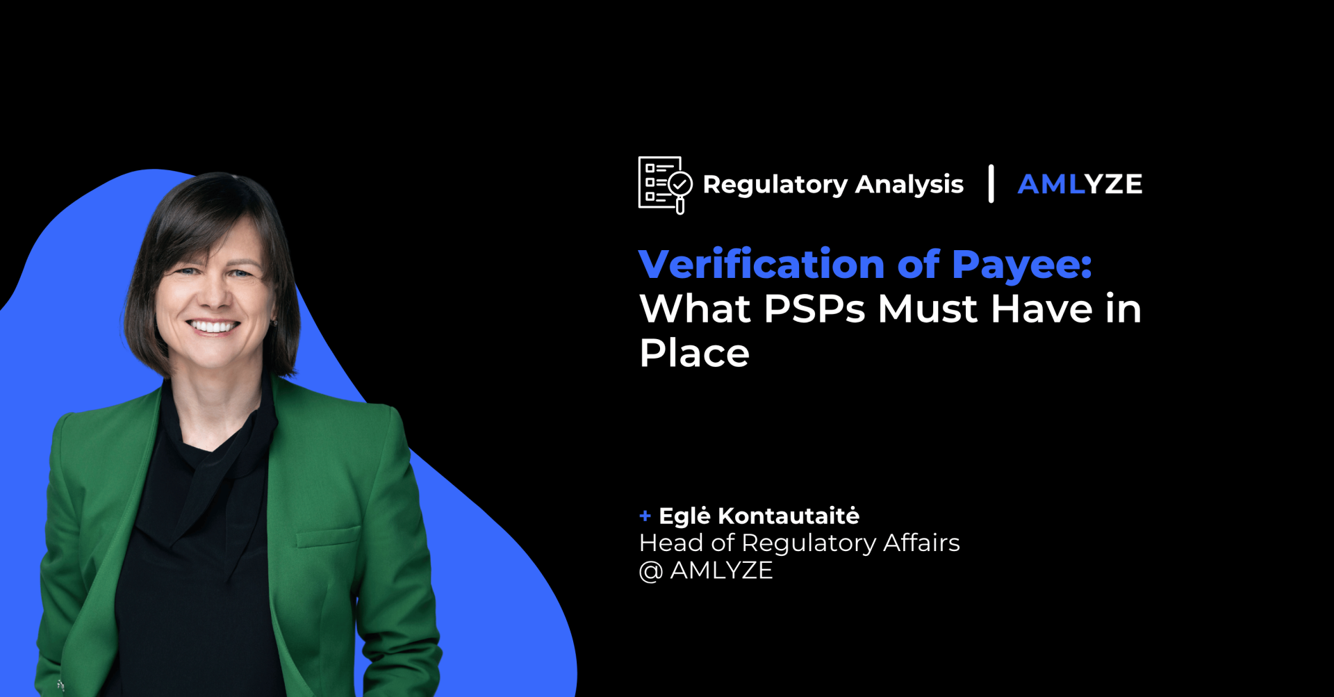 Verification of Payee What PSPs must have in place